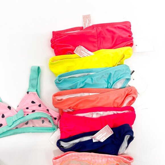 Cat & Jack Infant Baby Girl Bathing Suit Swimsuit Swim Tops Bottoms Bundle - Picture 4 of 5